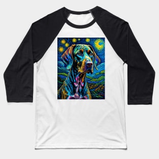 German Shorthaired Pointer in starry night Baseball T-Shirt